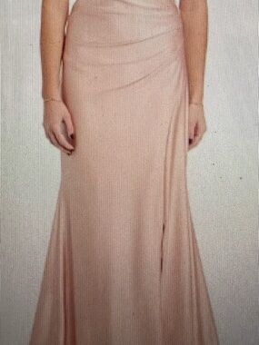 Morgan & Co. Asymmetrical Blush Pink Maxi Skirt